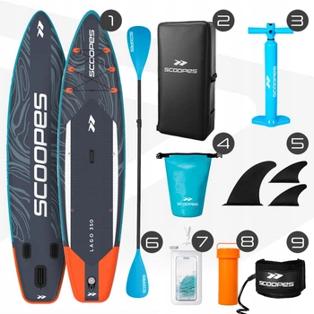 Надувна дошка SUP сапбордингу Scoopes LAGO 350см до 180 кг багатошарова комплект