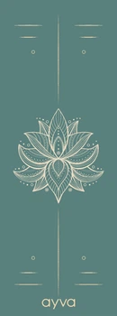 Килимок для йоги AYVA 183х61х0,15 см Lotus Green Travel + чохол у подарунок
