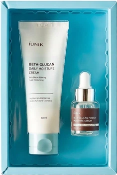 Набір по догляду за обличчям iUnik Beta-Glucan Edition Skincare Крем зволожувальний 60 мл + Сироватка 15 мл (8809728080293)