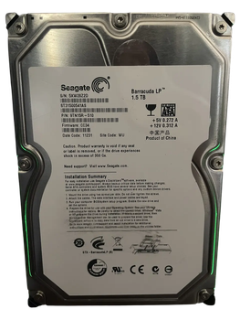 Жесткий диск HDD Seagate 1.5TB 3.5″ SATA III 5900 об/мин 32MB б/у для компьютера
