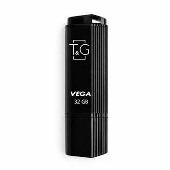 Флеш-память USB T&G Vega 32GB USB 2.0 пластик черный с защитным колпачком