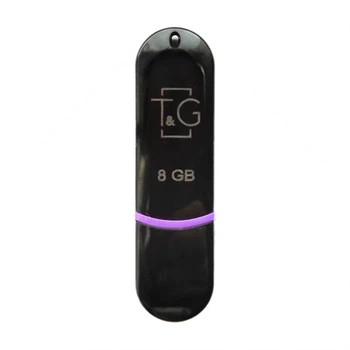 Флеш-пам'ять USB 2.0 T&G Jet 8GB пластикова з захисним ковпачком чорна