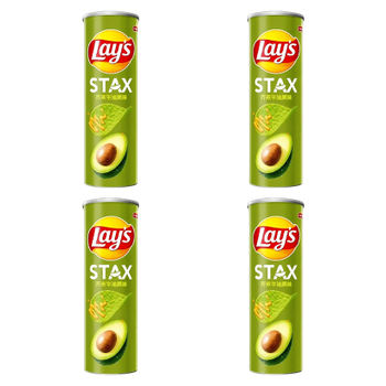 Набор Чипсы 4шт Lay's Stax Азиатские со Вкусом Авокадо и Сладкой Горчицы 104g