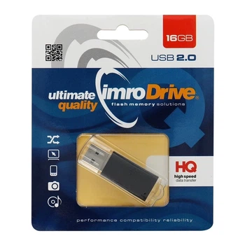 USB Flash Drive Imro 16GB USB2.0 Black (5902768015164)