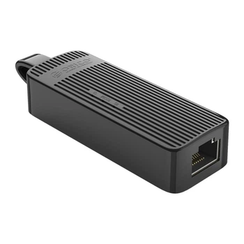 Adapter sieciowy Orico UTK‑U3 USB‑A 3.0 to RJ45 Gigabit Ethernet Black (6942227181053)