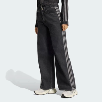Женские джинсы HIGH RISE WIDE LEG adidas KQ6469 (27-32) черный (4069996565067)