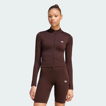 Женская олимпийка ESSENTIALS SEAMLESS TRACK adidas IA4527 (L) коричневый (4069999306476)