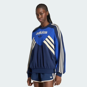 Женский свитшот GARMENT WASHED GRAPHIC CREW adidas KR7014 (L) синий (4069996415935)