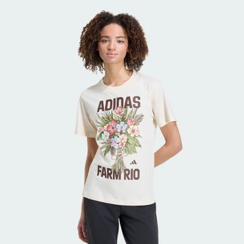 Женская футболка ADIDAS x FARM RIO GRAPHIC adidas KR0280 (L) бежевый (4069993675486)