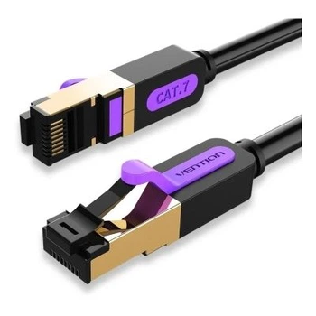 Патч-корд 0.5m S/FTP cat 7 RJ-45 black Vention (ICDBD)