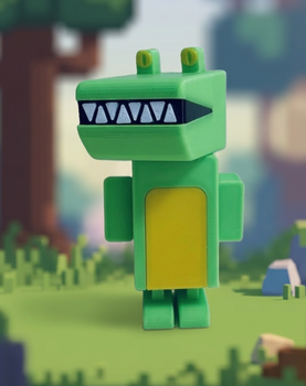 Фигурка Крокодил Крого Crogo из игры Super Bear Adventure 3D печать Пластик 95 мм
