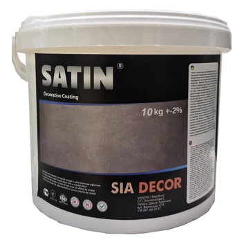 Штукатурка декоративна SIA DECOR для стін SATIN перламутрова матова 10кг