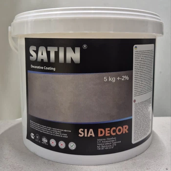 Штукатурка декоративна SIA DECOR для стін SATIN перламутрова матова 5кг