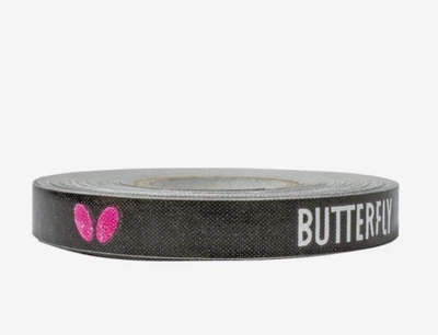Торцева стрічка для ракеток з настільного тенісу BUTTERFLY Tape чорно-рожева шириною 12 мм довжина рулону 5 м