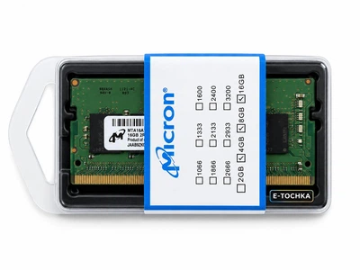 Оперативная память Micron SODIMM DDR4 16Gb 3200MHz PC4-25600 (MTA8ATF2G64HZ-3G2E2)