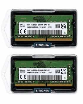 Комплект оперативной памяти для ноутбука SK hynix 32GB (2x16GB) DDR4 3200MHz SO-DIMM 1Rx8 (HMAA2GS6CJR8N-XN)