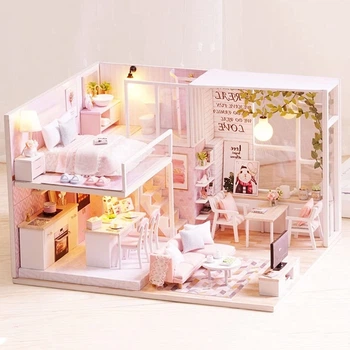 Румбокс Вілла Спокійне життя Roombox Tranquil Life CUTEBEE Інтер'єрний конструктор L-022 + купол