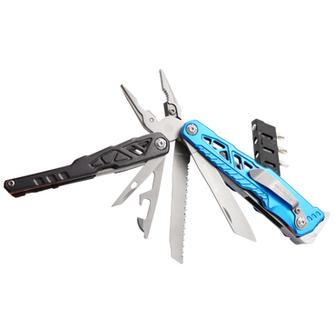 Мультитул JB Tacticals JB-09 17в1 Нож Плоскогубцы Разжигатель Чехол Синий