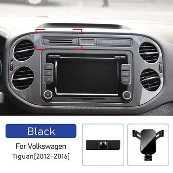 Комплект держателя для Volkswagen Tiguan, Golf +, Golf Sportsvan (основание + универсальный держатель Black)