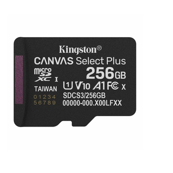 Флеш пам'ять Kingston microSDXC 256Gb Canvas Select Plus Gen3 class10 A1(R-150Mb/s) (no adapter) 76011