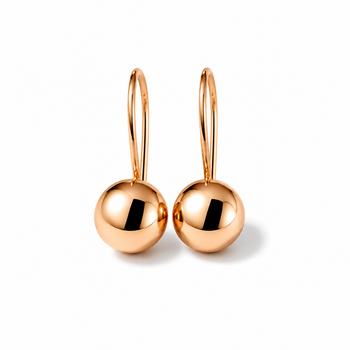 Серьги-шарики из красного золота S-0418