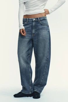 Джинси trf baggy barrel із середньою посадкою Zara 8727/240 XL/42 Сині (0872724040042)