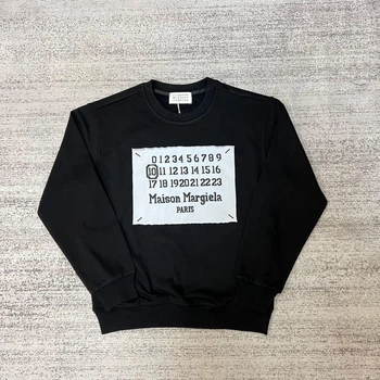 Свитшот Maison Margiela повседневный с принтом демисезонный Черный L (SVMRG043)