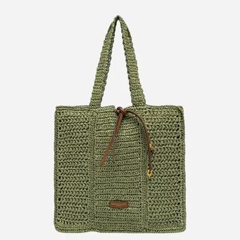 Сумка жіноча в'язана велика Gianni Chiarini BS-11955/COMM-STR-CRCH-11730 Зелена (800070354436)