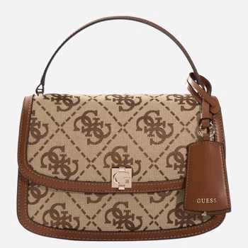 Сумка крос-боді через плече жіноча середня Guess HWJG9755210-LTL Коричнева (800070360374)