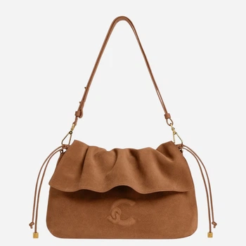 Torebka hobo damska zamszowa Coccinelle E1V9G130401-W11 Brązowa (800070363540)