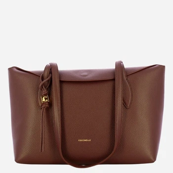Torebka shopper damska skórzana Coccinelle E1VCA110101-R49 Brązowa (800070363595)