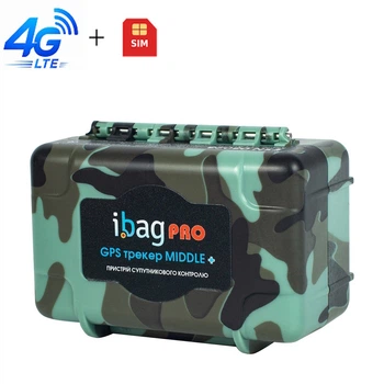 4G GPS трекер Ibag "Middle PRO Plus" з АКБ 10000 mah та магнітами! + WIFI detect. 25 супутників, WIFI сканери, Водонепроникний. Хакі. + Sim-карта в подарунок.