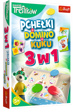 Gra planszowa Trefl Rodzina Treflików Pchełki + Domino + Kuku 3 w 1 (01921) (5900511019216)
