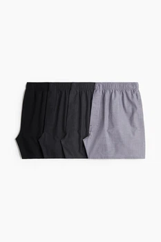 Набор семейные боксеры H&M 100% хлопок размер L 4 шт black\grey 0251