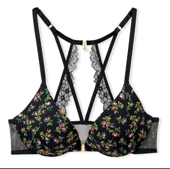 Бюстгальтер Victoria’s Secret Front Close Push up Plunge Bra Чорний 34D