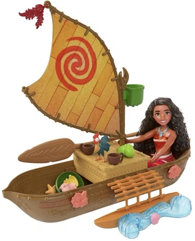 Ігровий набір Mattel Disney Princess Човен Моани з лялькою та аксесуарами (JLN22) (194735367993)