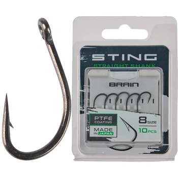 Гачок Brain Sting Straight Shank #8 (10 шт/уп)