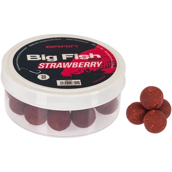 Бойлы вареные Brain Big Fish Strawberry (клубника) 20mm