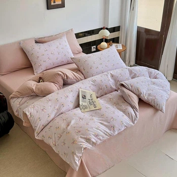 Комплект постельного белья жатка муслин Двухспальный Colorful Home цветы розы