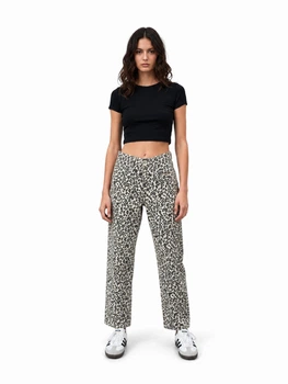 Женские леопардовые джинсы STRAIGHT FIT размер 26