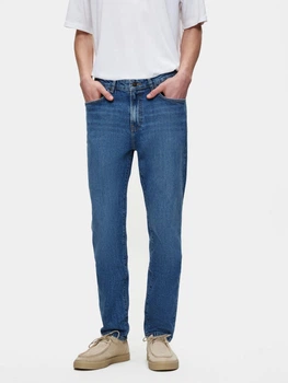 Мужские синие джинсы slim tapered размер 36