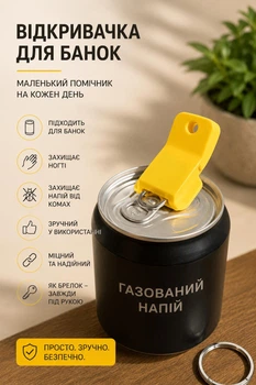 Открывалка для жестяных банок с защитной крышкой от насекомых 3D Storm Yellow