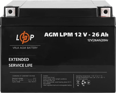Аккумуляторная батарея LogicPower AGM LPM 12V - 26 Ah (LP4134)