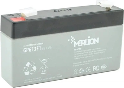Акумуляторна батарея MERLION AGM 6 V 1.3Ah (GP613F1)