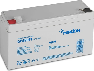 Аккумуляторная батарея MERLION AGM 6 V 9Ah (GP690F1)