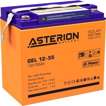 Аккумуляторная батарея Asterion GEL 12-55 ND 12V 55 Ah