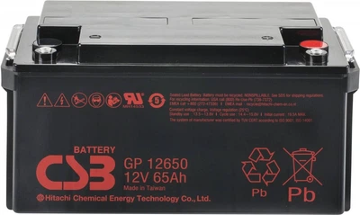 Аккумуляторная батарея CSB GPL12650 12V 65Ah (YT24639)