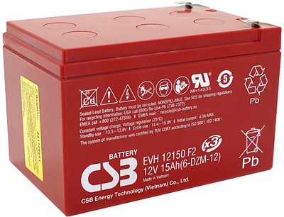Аккумуляторная батарея CSB EVH12150 12V 15Ah (YT00015)