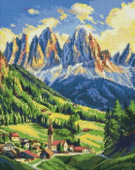 Алмазная мозаика Рассвет в Доломитах ©art_selena_ua 40x50 AMO20241 Идейка