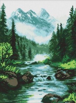 Алмазная мозаика без подрамника Таинственный источник ©art_selena_ua 30x40 AMC20447 Идейка